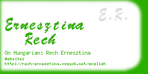 ernesztina rech business card